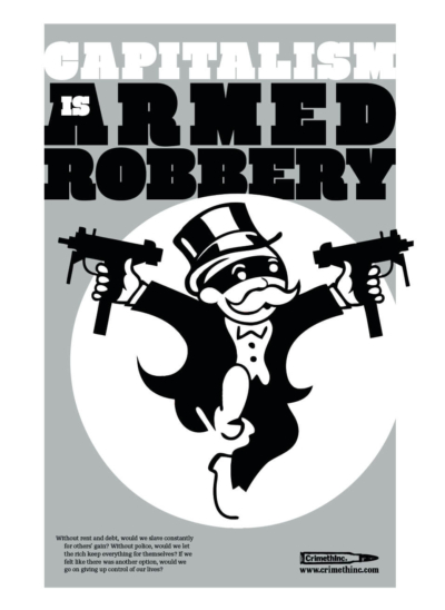 Sticker: Capitalism is Armed Robbery