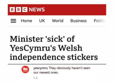 Sticker: Yes Cymru sticker meme