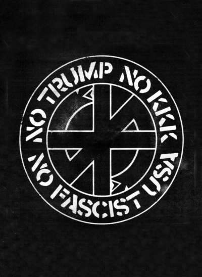 Sticker: Crass Logo - No Trump, No KKK, No Fascist USA