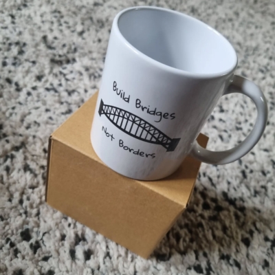 Mug: Build Bridges, Not Borders